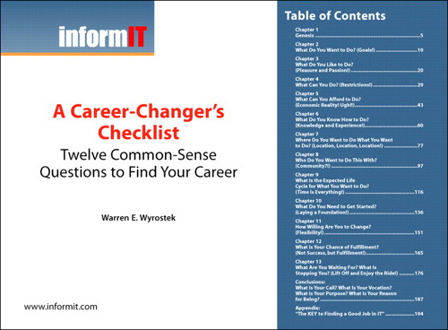 Career-Changer's Checklist: Twelve Common-Sense Questions to Find Your Career (Digital Short Cut)