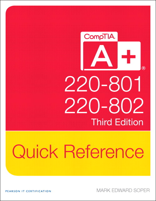 CompTIA A+ Quick Reference (220-801 and 220-802), 3rd Edition | Pearson ...