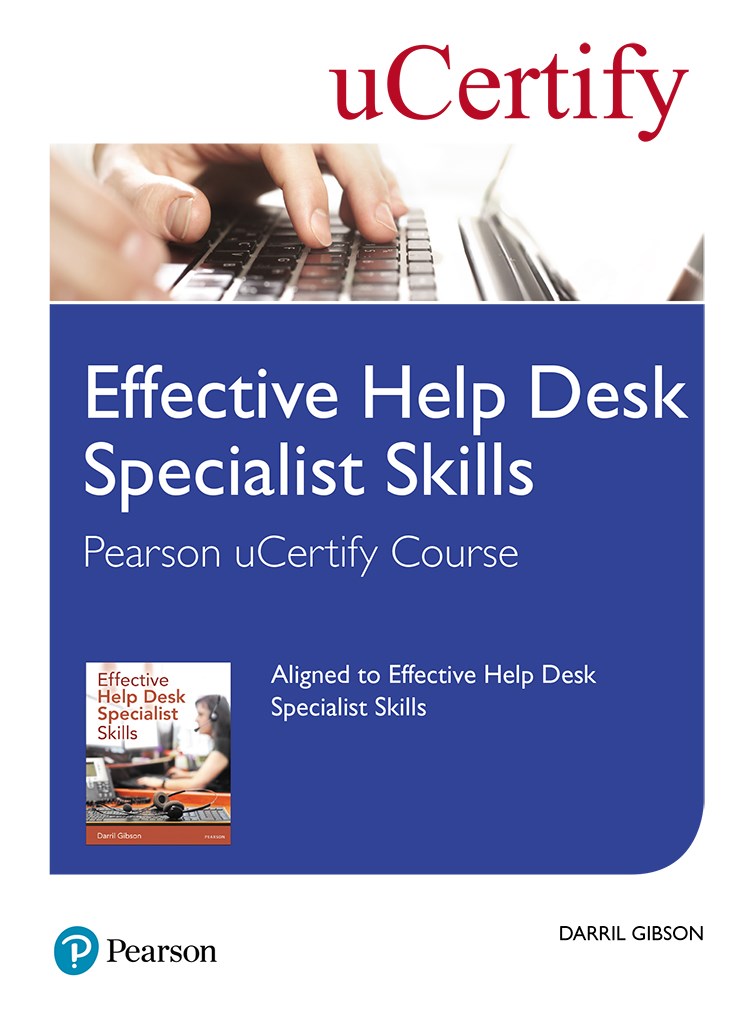 Effective Help Desk Specialist Skills Pearson uCertify Course Student Access Card